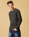 Shop Men's Grey Round Neck Soild Colour Sweatshirt-Design