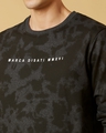Shop Men's Black All Over Graphic Print Regular Fit Sweatshirt-Full