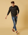Shop Men's Black All Over Graphic Print Regular Fit Sweatshirt