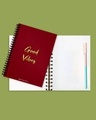 Shop Maroon Good Vibes Notepad (50 Pages)-Design
