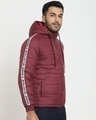 Shop Men's Maroon Puffer Jacket-Design