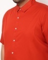 Shop Maroon Plus Size Solid Half Sleeve Shirt