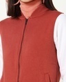 Shop Women's Red & White Color Block Varsity Bomber Jacket