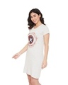 Shop Marvel Avengers Round Neck Short Sleeves Graphic Print Sleep Shirts - White-Full