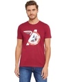 Shop Marvel Avengers Maroon Character Print Mens T Shirt-Front