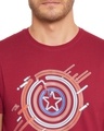 Shop Marvel Avengers Maroon Character Print Mens T Shirt