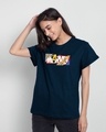 Shop Marvel Collage Boyfriend T-Shirt (AVL)-Front