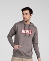 Shop Marvel Logo Ver 2 Fleece Hoodie (AVL)-Front