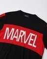 Shop Men's Black Marvel Color Block Flat Knit Sweater