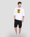 Shop Men's White Mask Ghal Typography T-shirt-Full