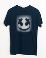 Shop Mask Of Marshmello Half Sleeve T-Shirt-Front