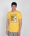 Shop Maybe I Won't Half Sleeve T-Shirt (LTL)- Happy Yellow-Front