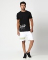 Shop Me And We Contrast Side Seam Panel T-Shirt Black-Neon Orange-Design