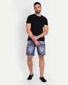 Shop Men's Blue Distressed Printed Shorts-Full
