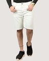 Shop Men's White Slim Fit Shorts-Front