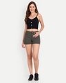 Shop Women's Olive Denim Denim Shorts-Full