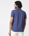 Shop Melange Navy Polo T-Shirt-Full