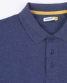 Shop Melange Navy Polo T-Shirt