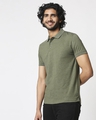 Shop Melange Olive Polo T-Shirt-Design
