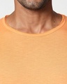 Shop Melon Orange Raw Edge Halfsleeve T-Shirt