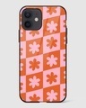 Shop Melted Psychedelic Groovy Checkered Premium Glass Case for Apple iPhone 12-Front