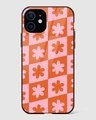 Shop Melted Psychedelic Groovy Checkered Premium Glass Case for Apple iPhone 12 Mini-Front