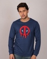 Shop Melting Deadpool Fleece Light Sweatshirt (DPL)-Front