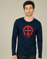 Shop Melting Deadpool Full Sleeve T-Shirt (DPL)-Front