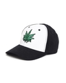 Shop Unisex Black & White Melting Leaf Baseball Cap-Full