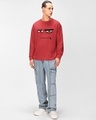 Shop Men's Red Angry Zip Graphic Printed Oversized T-shirt-Design