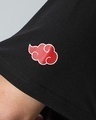 Shop Men's Black Anime Cloud Sticker Graphic Printed Oversized Hoodie T-shirt