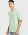 Shop Pack of 2 Men's Green All Over Printed Oversized T-shirt-Design