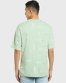 Shop Pack of 2 Men's Green All Over Printed Oversized T-shirt