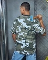 Shop Men's Green & Blue Camouflage Oversized T-shirt-Design