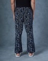 Shop Men's Black All Over Printed Pyjamas-Design