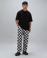 Shop Men's White & Black All Over Printed Pyjamas-Full