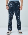 Shop Men's Blue All Over Printed Pyjamas-Front