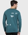 Shop Men's Green Peace Not War Typography Varsity T-shirt-Design