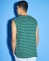 Shop Men's Green & White Striped Oversized Vest-Design
