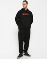 Shop Men's Black Snoopy AOP Oversized Hoodie-Full