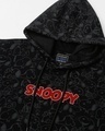 Shop Men's Black Snoopy AOP Oversized Hoodie