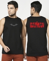 Shop Men's Black The Batman Vengeance Placeholder Typography Vest-Front
