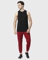 Shop Pack of 2 Men's Black & Red Deep Armhole Oversized Vest