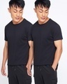 Shop Pack of 2 Men's Black T-shirt-Front