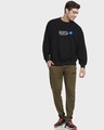 Shop Men's Black Emergency Weapon Typography Oversized Sweatshirt-Design