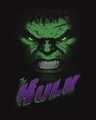 Shop Men's Black Hulk Face (AVL) Graphic Printed T-shirt-Full