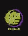 Shop Men's Black Hulk Is Smashing (AVL) Graphic Printed T-shirt-Full