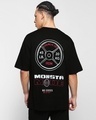 Shop Men's Black Monsta Mode Typography Oversized T-shirt