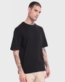 Shop Pack of 2 Men's Black & Navy Blue Oversized T-shirt-Design