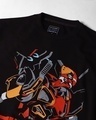 Shop Men's Black Nigoki Gundam Graphic Printed Oversized Sweatshirt